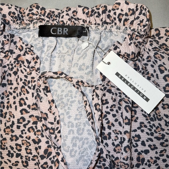 CBR new! Large Leopard Animal Print Oversized Tunic Blouse Keyhole Neck mob wife - Picture 5 of 7